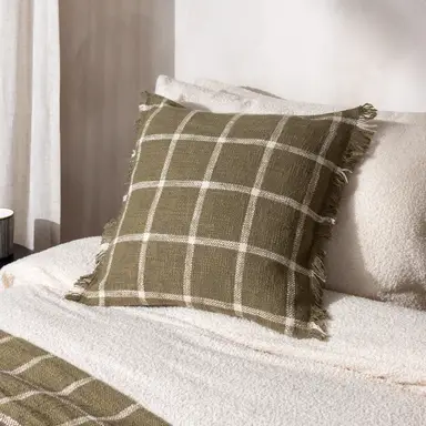 Yard Cushion Beni Square Moss/Natural 45x45cm