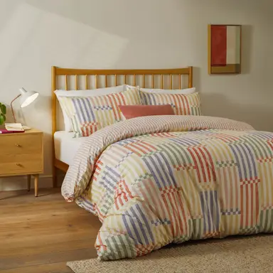 Duvet Day Duvet Cover Set Madison Stripe Multicolour Double