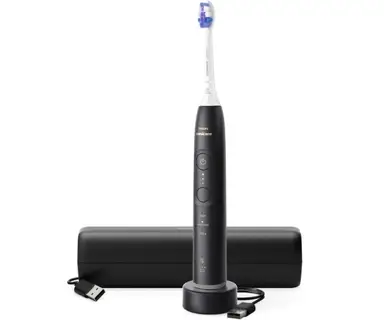 Philips Sonicare 6500 HX7411/02 Elektrische Zahnbürste, 62000 Bewegungen/Min, 3 Modi, 3 Intensitäten, Smartphone-App, Drucksensor, BrushSync-Erinnerung, 1 Bürstenkopf, Schwarz