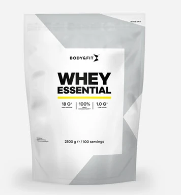 Body&Fit Whey Essential Protéine en poudre saveur fraise - 2,5 kg 