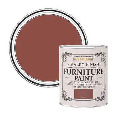 RUST-OLEUM CHALKY FURNITURE PAINT FIRE BRICK 750ML