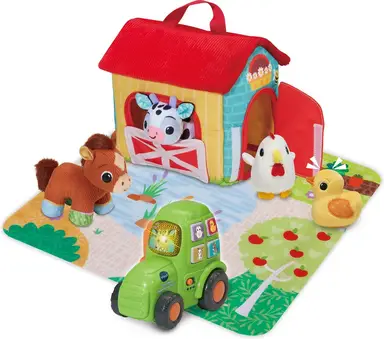 VTech baby happy farm speelset - interactieve tractor met 4 pluche dieren