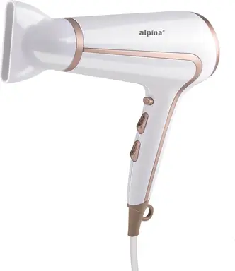 Alpina 230V Haardroger - 2000W Vermogen - 2 Warmte- en Snelheidsinstellingen - Oververhitting Bescherming - Lichtgewicht