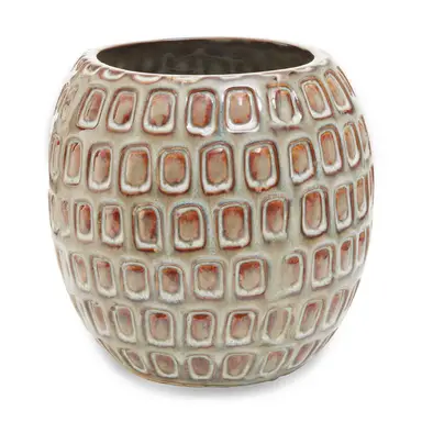 Interiors by Premier Indoor Planter Yana Textured Stoneware Beige Small