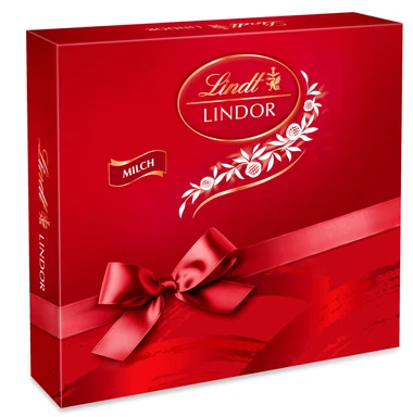 Lindt LINDOR Geschenkbox Milchschokolade, 187 g