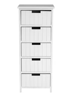 Interiors by Premier Storage Unit New England 5 Drawer White