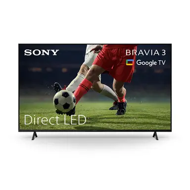 Sony 43"BRAVIA 3 Direct LED 4K HDR Smart GOOGLE TV-K43S35BP(Playstation Remote Play,Google Cast,Dolby Vision/Atmos)