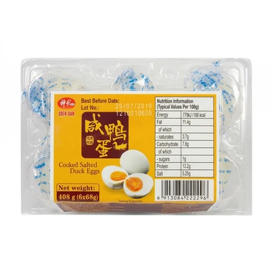 Shen Dan Salted Duck Eggs 408g