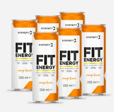 Body&Fit Fit Energy Drink Sinaasappel 1500 ml (6 Blikken)
