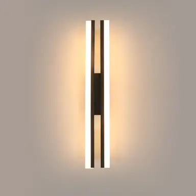 Goeco Indoor LED wall lamp, contemporary style wall light suitable for living rooms, bedrooms and stairwells, 16W, 1800 lumens, 40cm, 3000K warm white light