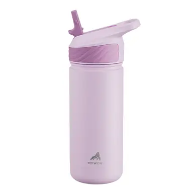 POWCAN by Meoky 18oz Single Spout Straw Sports Bottle -Purple