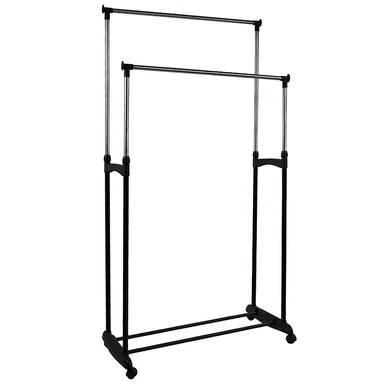 Home Vida Double Garment Rack Silver/Black