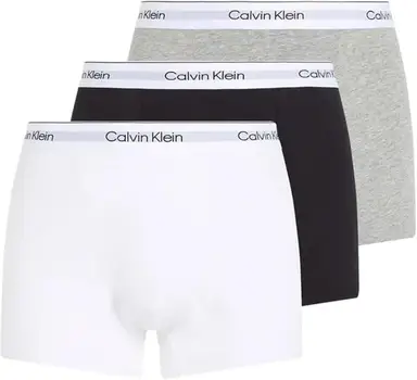 Calvin Klein Underwear Relaxed Fit Trunk 3-Pack Black White Grey Heather L
