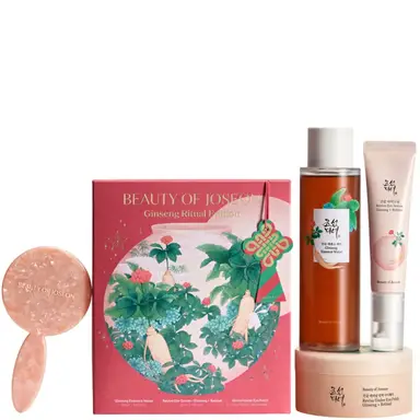 Beauty Of Joseon gelimiteerde editie 4-delige set (60 stuks ginseng-oogpatches + ginseng-toner 150 ml + ginseng-oogcrème 30 ml + make-upspiegel)