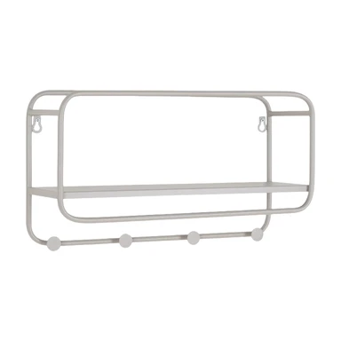 HOUSE Nordic Étagère à chapeaux en acier - Gris - 45 x 15 x 25 cm