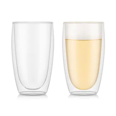 Bodum PAVINA Set of 2 - 450ml Double Walled Thermo Glasses - Large