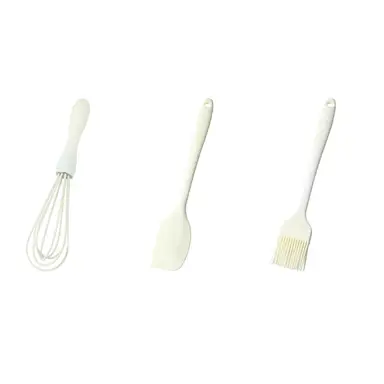 BJ Baking Scraper, Pastry Brush and Egg Beater 3-Piece Set