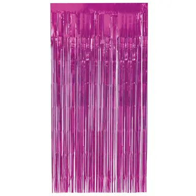 Unique Party Fringe Door Curtain, Hot Pink, 1m x 2m