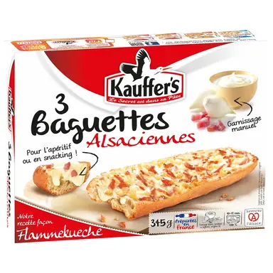 KAUFFER'S Baguettes Alsaciennes x3 345g