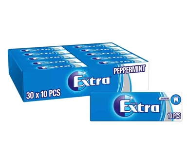 Wrigley's Extra Peppermint (30 Packs of 10 Pieces)