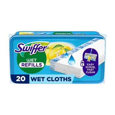 Lingettes Humides SWIFFER X20 Parfum Agrumes Fresques