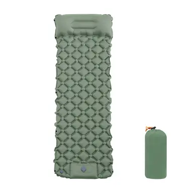 VXOYO Camping Sleeping Pad - Single Size 192x58 cm/75.6x22.8 in Ultralight Inflatable Mat with Built-in Pillow and Foot Pump. Packed Size: 26x10 cm/10.2x3.9 in