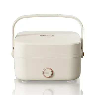 Bear Elektrische Lunchbox DFH-D10Q1 1,0L, Warmhoudcontainer, Waterloze verwarming, Stille constante temperatuur, Binnenpan met antiaanbaklaag, Compartimentontwerp, Draagbare etenwarmer