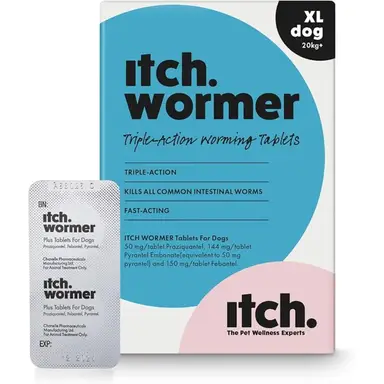 Itch Wormer for Extra Large Dogs 2 Tablets