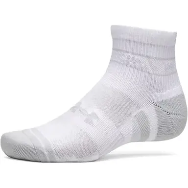Under Armour Performance Tech Unisex 3-Pack Quarter Socks - White
