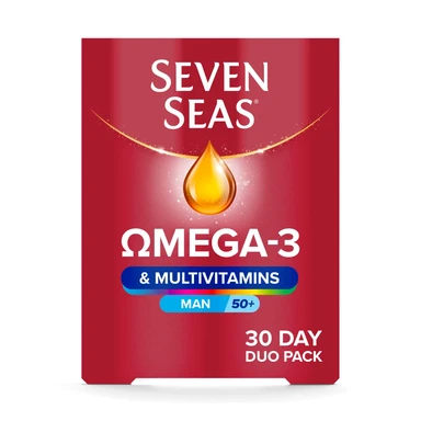 Seven Seas Omega-3 & Multivitamins for Men 50 Plus Duo Pack Men's Health Support - 30 Day Supply