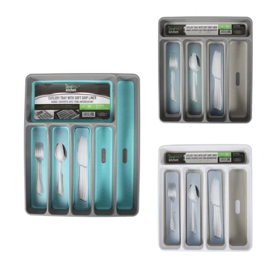 Ideal Kitchen Cutlery Tray 12.8x11.4x1.7 inch 5 Section