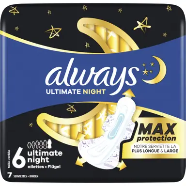 Always Ultimate Night Maandverband (Maat 6) Met Vleugels x7