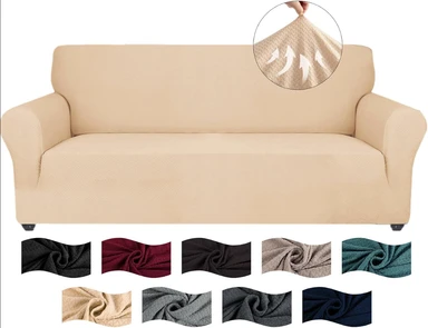 YSTYLE Stretch-Sofa-Bezug, Couchbezug für Couch und Sofa, Möbelschutzbezug für Sofa mit elastischem Boden, 3-Sitzer, SJ, Beige