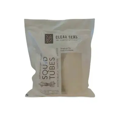 Clear Seas Squid Tubes IQF U5 1kg (600g Net)