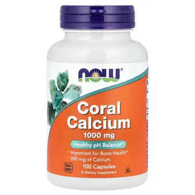 NOW Foods Coral Calcium, 1000mg - 100 Vegan Capsules