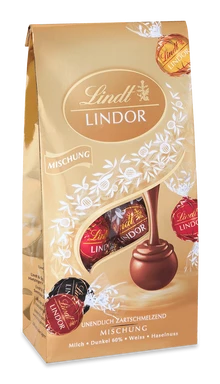 Lindt LINDOR beutel mischung Gold, 137 g