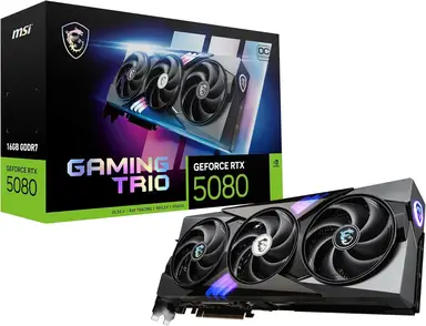 MSI GeForce RTX 5080 16G GAMING TRIO OC Graphics Card