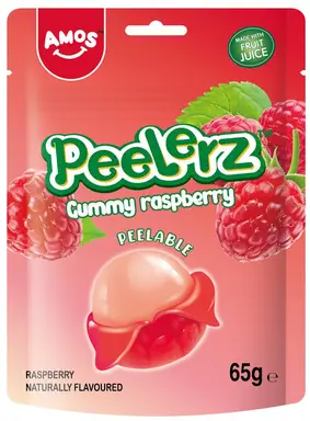 Amos Peelerz Gummy Raspberry 65g