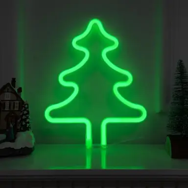 Christmas Workshop Neon Christmas Tree Light