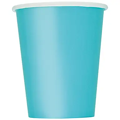 Unique Party Paper Cups, Teal, 266ml, 14 Pack