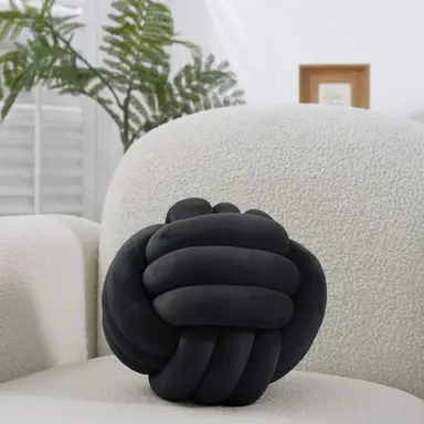 MEROPE, Polyester/Spandex Knot CushionBall, 28cm, black, 1pack