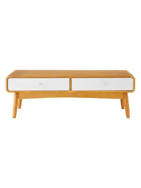 Interiors by Premier Coffee Table Malmo 2 Drawers Oak/White
