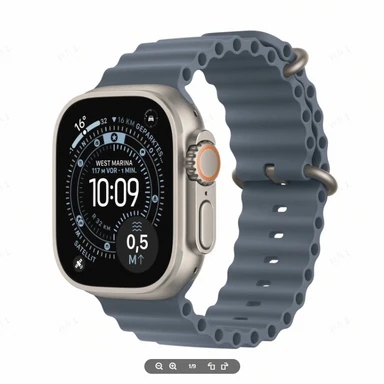 APPLE Watch Ultra 3 GPS + Cellular 49mm Gehäuse aus natürlichem Titan mit Anchor Blue Ocean Armband