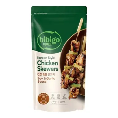 Bibigo Brochettes de poulet sauce soja et ail - 180 g