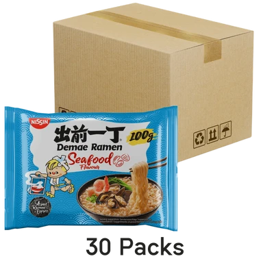 Nissin Instant Demae Ramen Noodle Seafood, 30x100g