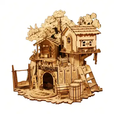 Holzhaus zum Bemalen – kreativ gestalten