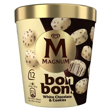 Magnum Bonbons White Chocolate Cookie 12 Pack 204Ml