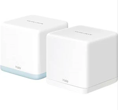 MERCUSYS Halo H1200G AC1200 mesh-wlan-system, 2er-pack – reichweite für das ganze haus bis zu 320 m², für bis zu 100 geräte, nahtloses roaming, weiß