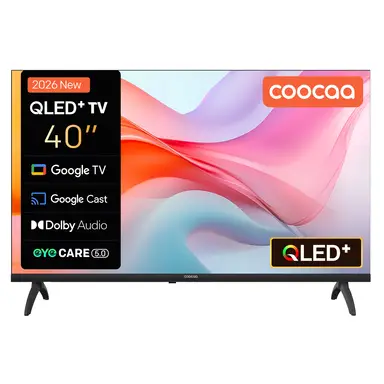 Coocaa 40Inch QLED Smart TV, FHD, Google TV, HDR10, Dolby Audio, Eyecare Technology, Triple Tuner, CI+