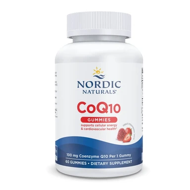 Nordic Naturals Coenzyme Q10 Heart Support 100mg Strawberry Gummies Flavour - 60 Gummies